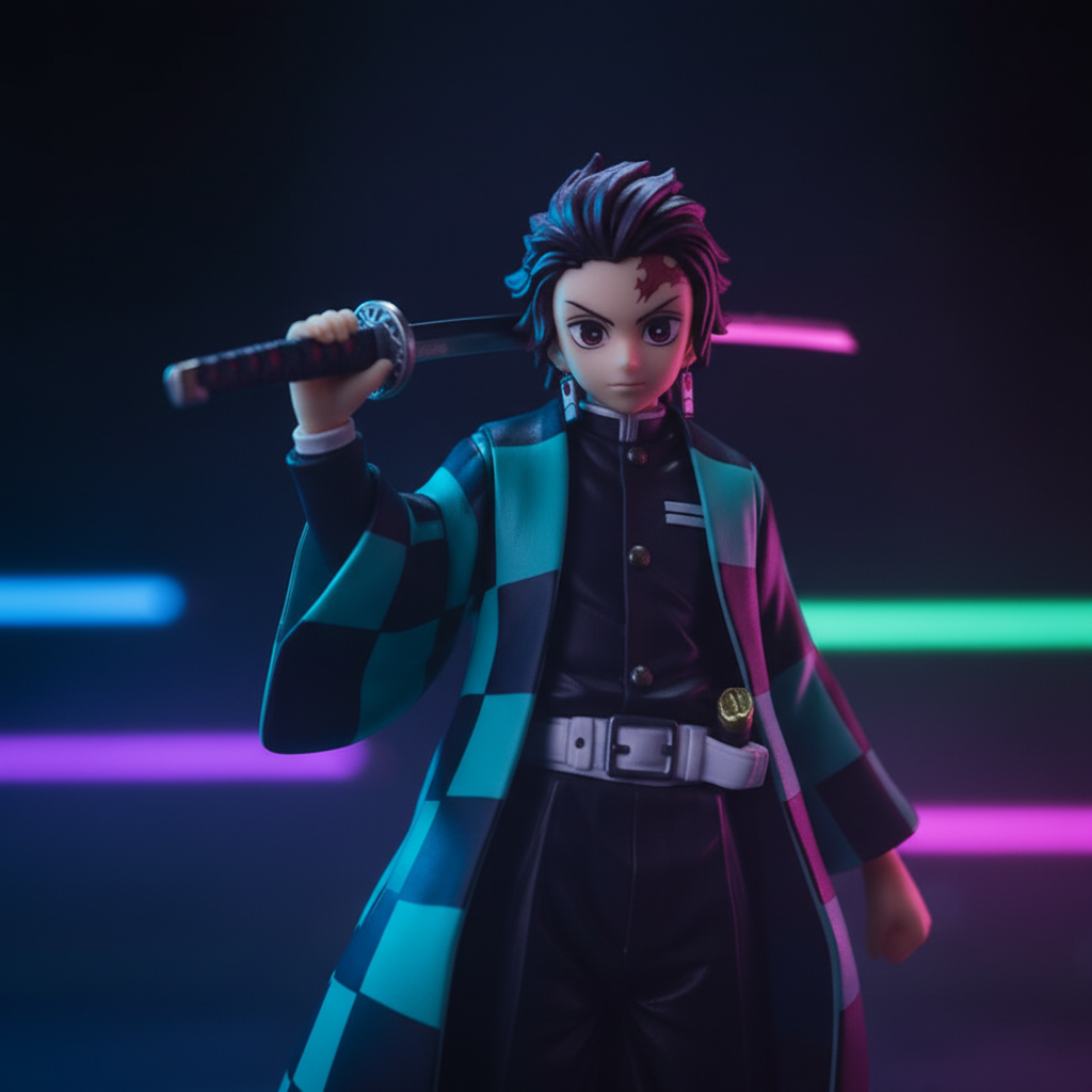 Tanjiro Demon Slayer Kimetsu No Yaiba Action Figure Multicolor PVC